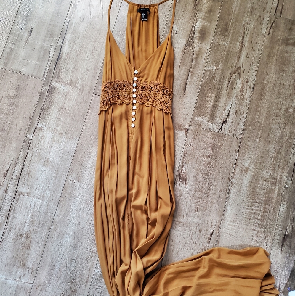 Forever 21 Maxi Dress Crochet Detail Size Small